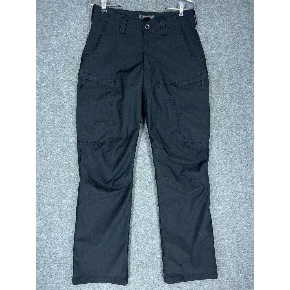 5.11 Tactical Pants Mens 30x32 Black Stretch Apex Cargo Zip Pocket 74434